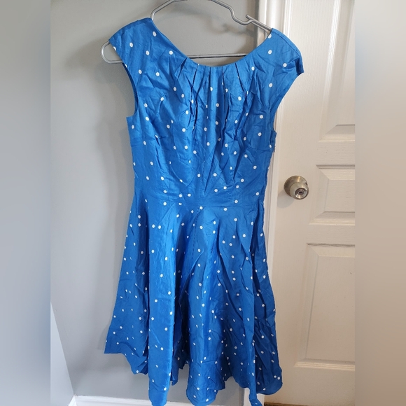 Boden Dresses & Skirts - Blue Polka Dot Dress